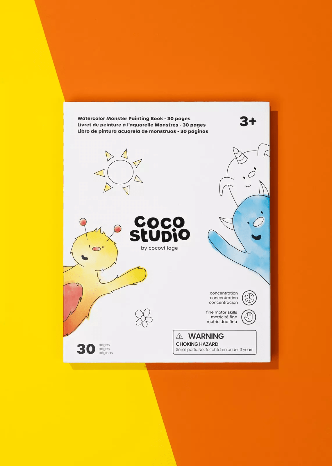 Coco Village Coco Studio Watercolor Monster Painting Book - 30 pages Brush - Image 3