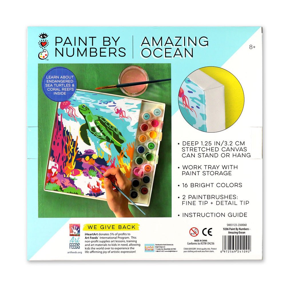 Bright Stripes iHeartArt Paint By Numbers- Amazing Ocean Brush - Image 3