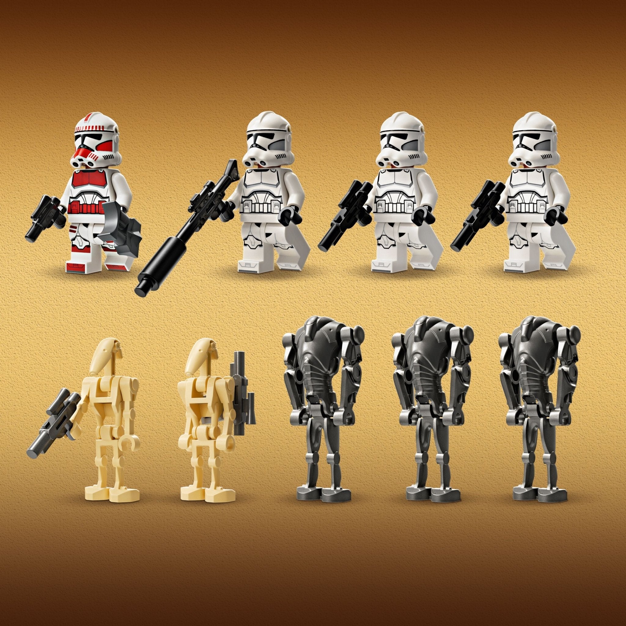 LEGO® Star WarsTM Clone TrooperTM & Battle DroidTM Battle Pack 75372 Bike - Image 16