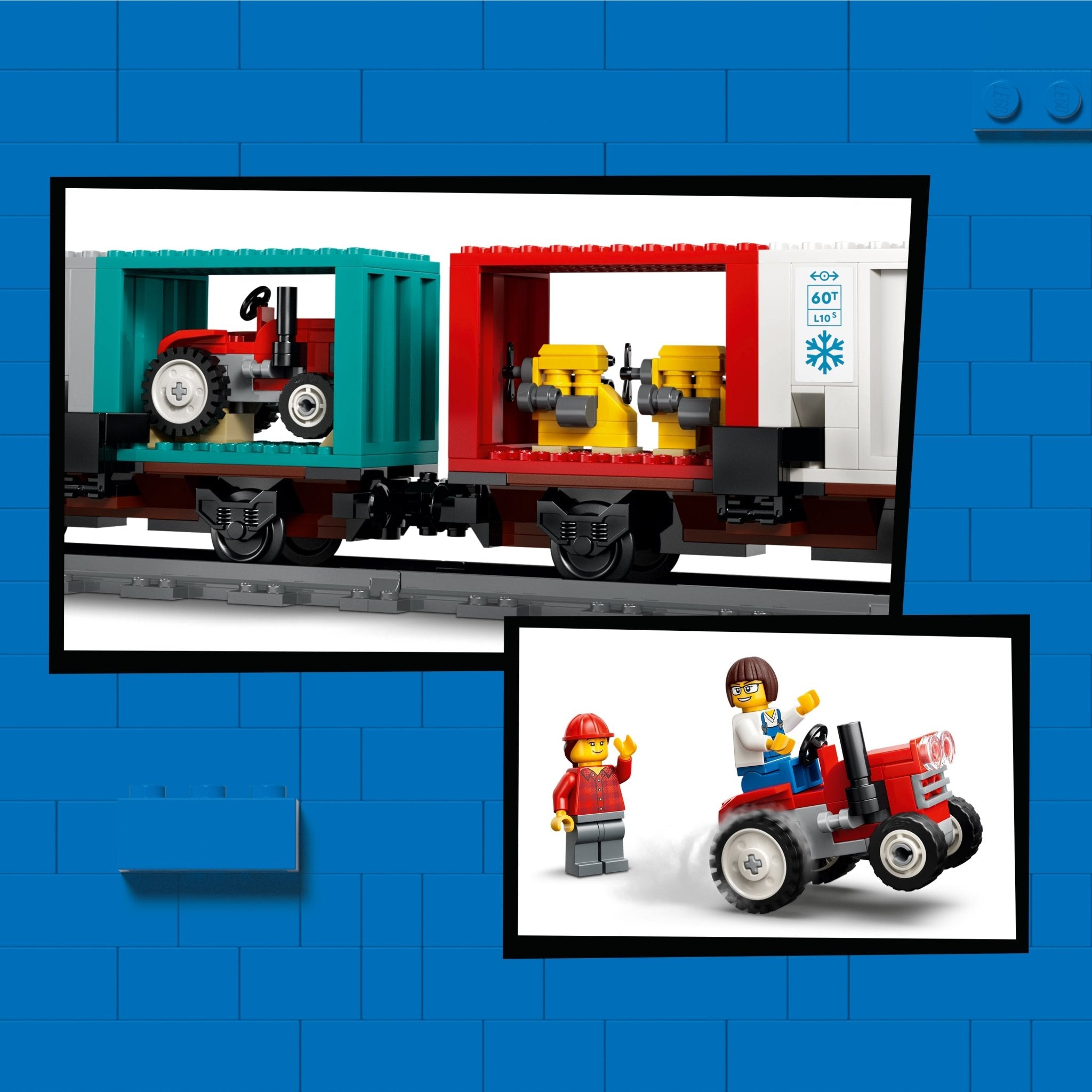 LEGO® City Harbor Freight Train with Crane & Truck 60509 Toy - Image 4