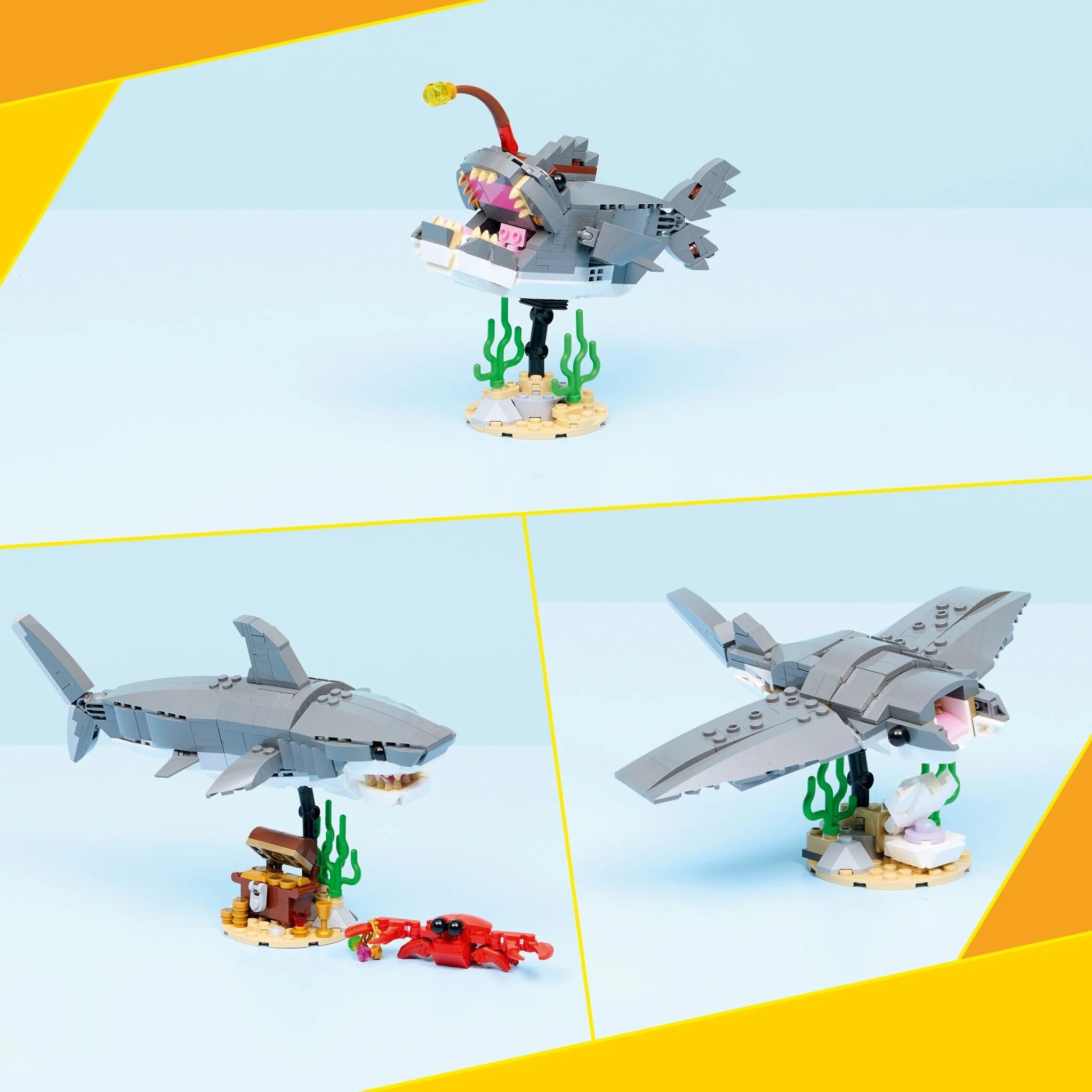 LEGO® Creator LEGO® Fierce Shark with a Treasure Chest 31381 Toy - Image 3