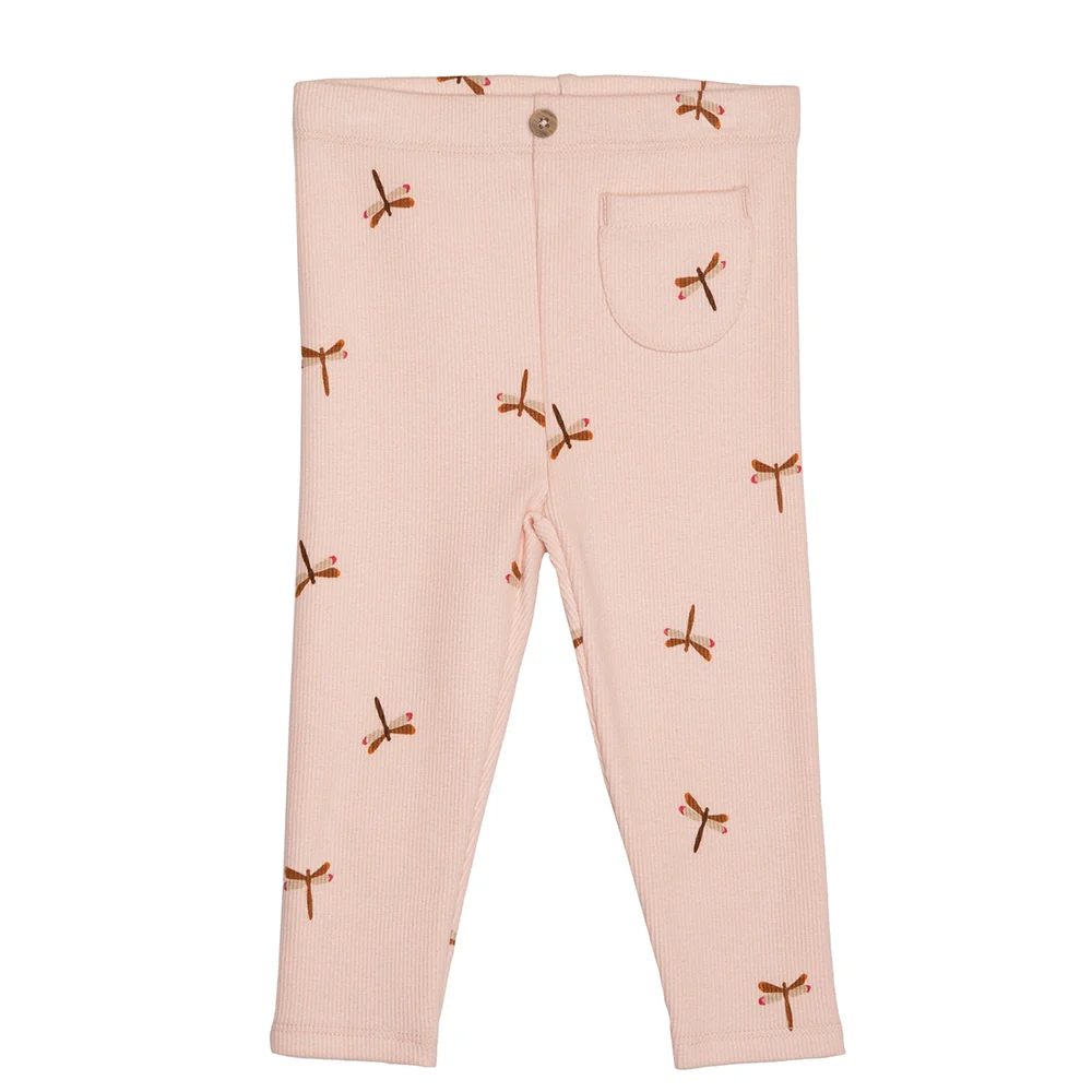 rise little earthling Pocket Leggings Andorra Birds 0-3m - Rose Dragonfly / 0-3m - Image 6