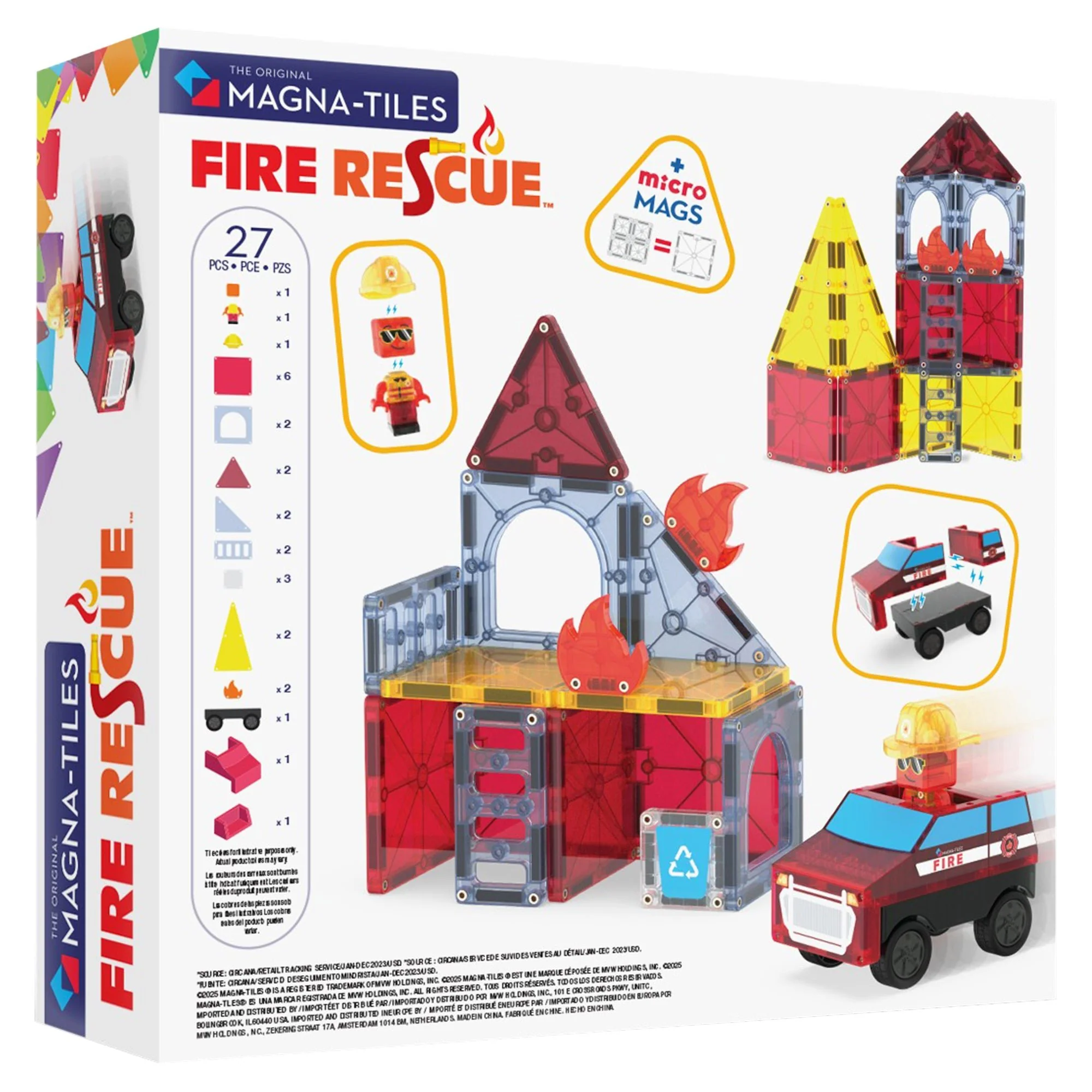 MAGNA-TILES® Fire Rescue 27-Piece Toy - Image 2