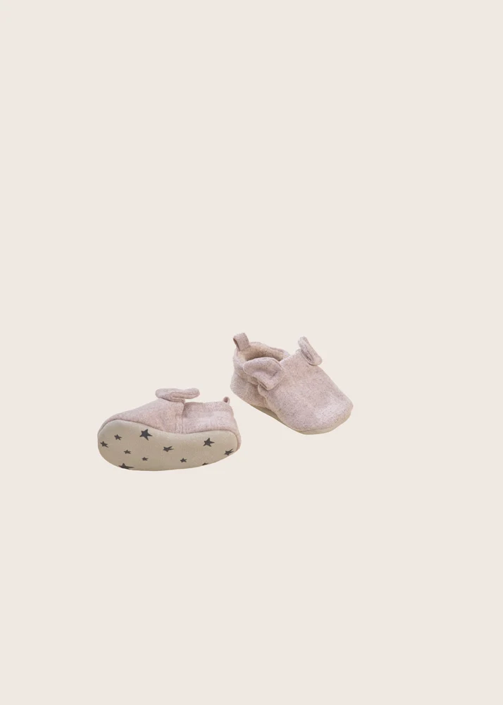 rise little earthling Slide Ons With Ears - Oatmeal / 18-24m - Image 2