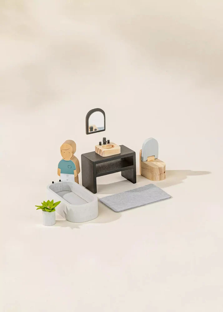 Coco Village Wooden Doll House Bathroom Furniture (6pcs) Soap - Image 2