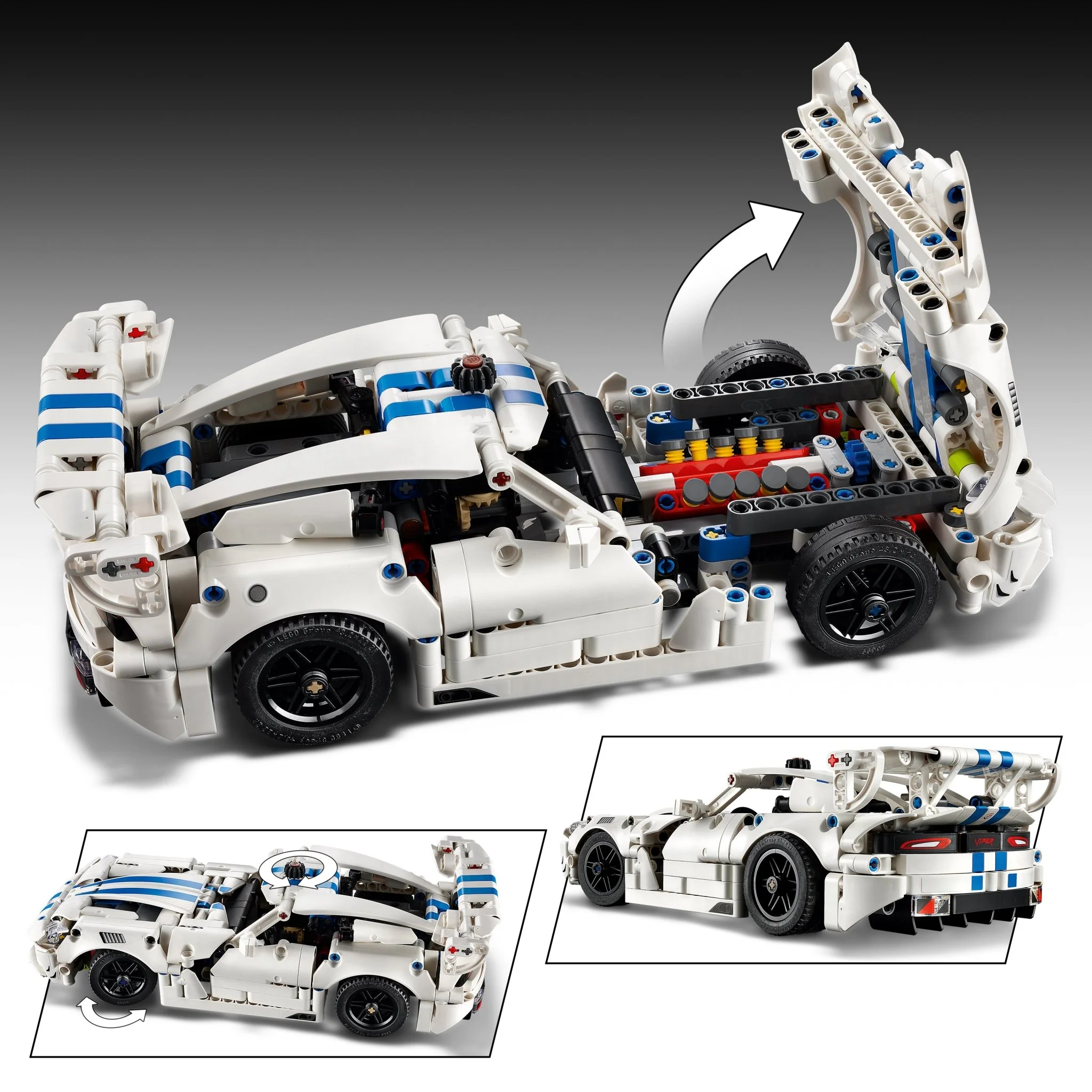 LEGO® Technic Dodge Viper GTS-R Sports Car 42234 Toy - Image 5
