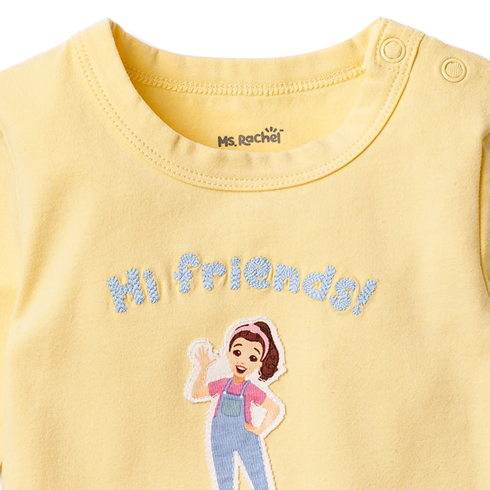 Ms.Rachel Long Sleeve Bodysuit - White/Red / 18-24m - Image 9