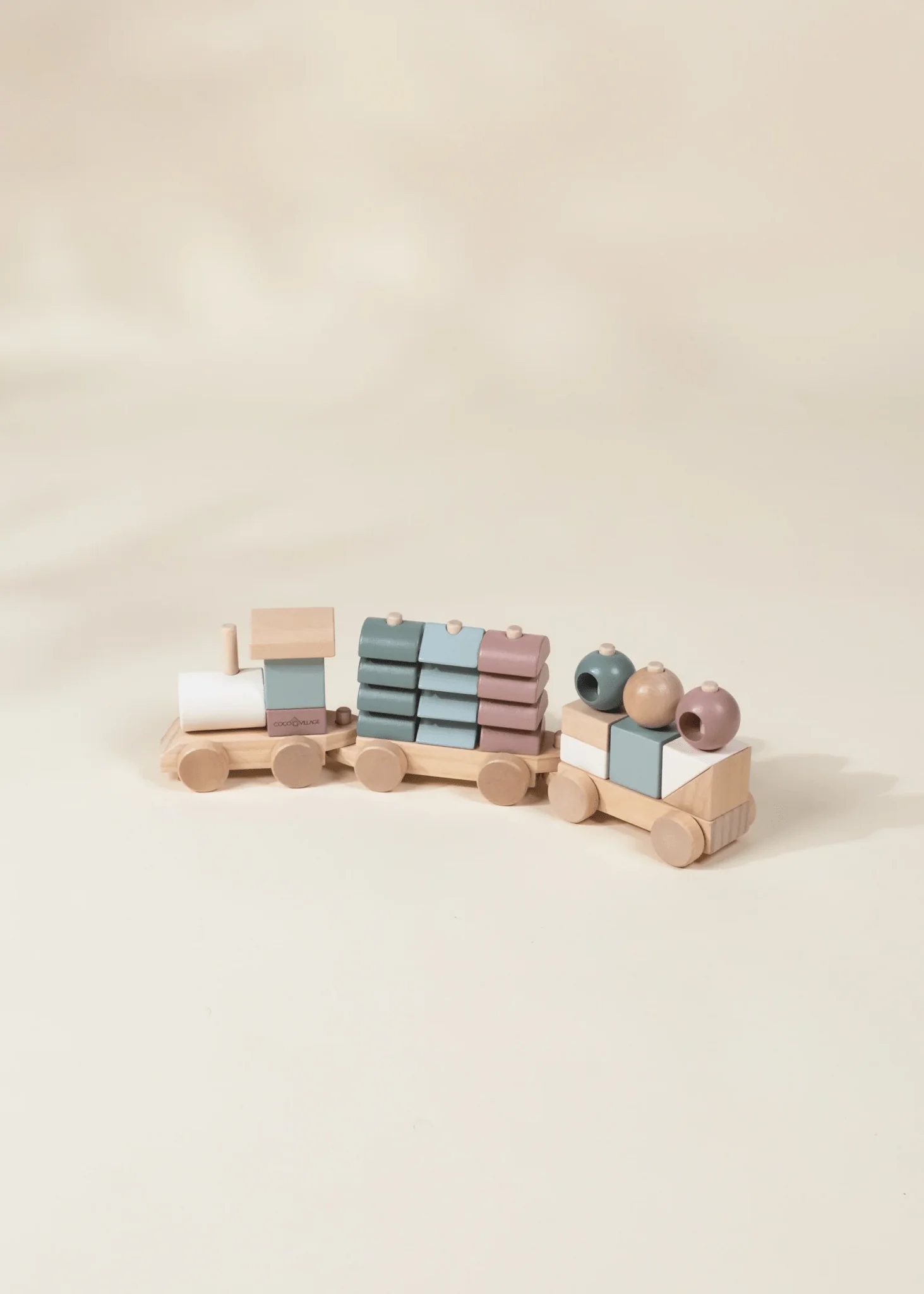 Coco Village Oversized Wooden Stacking Train Toy