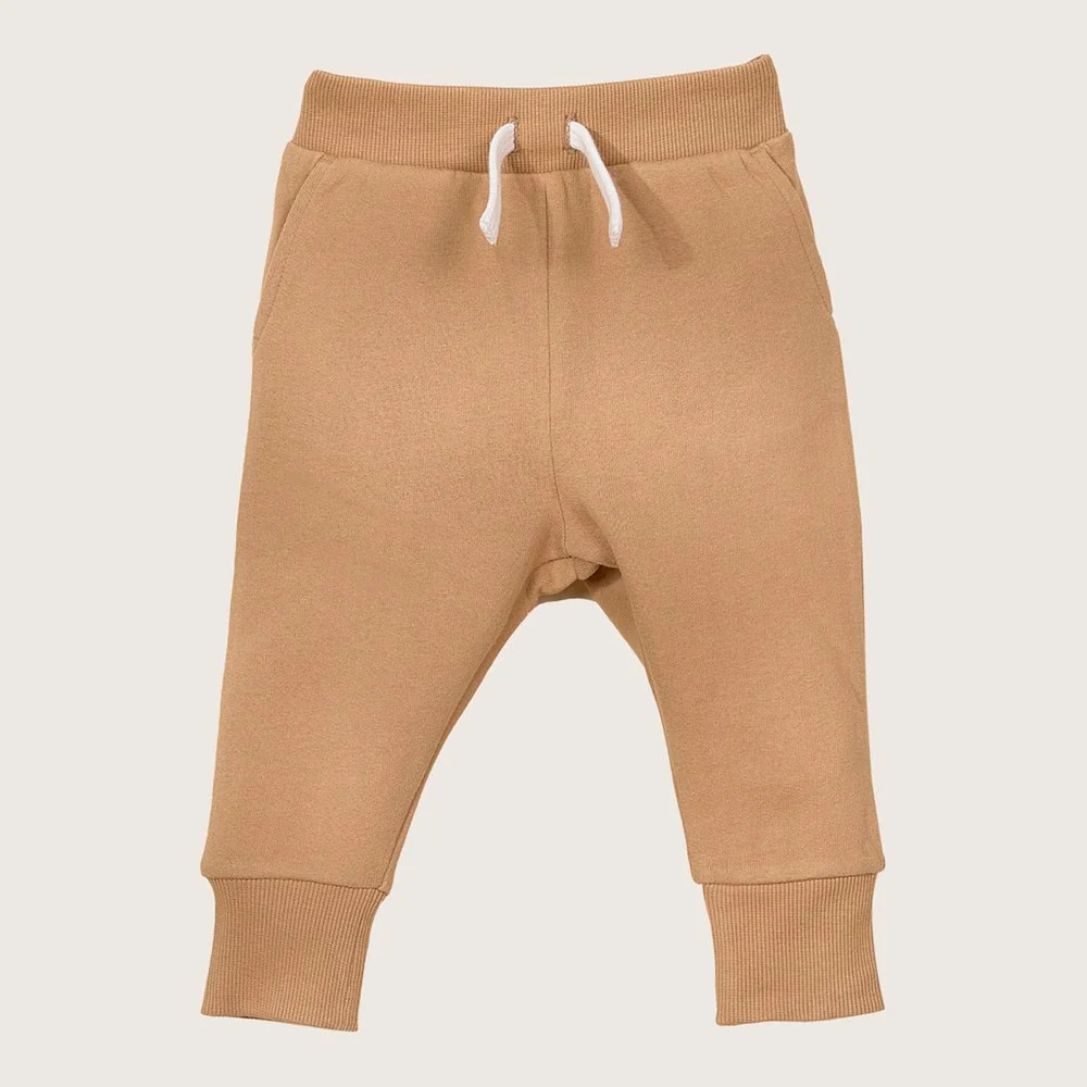 Rise Little Earthling Drop Crotch Jogger - Tannin / 0-3m - Image 4