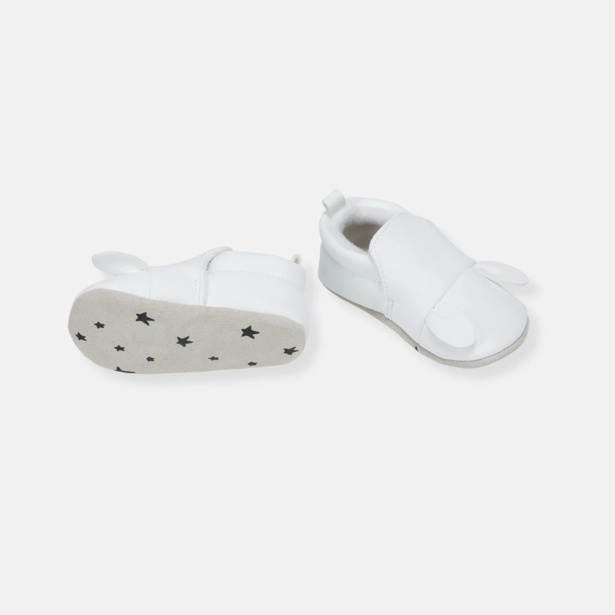 Rise Little Earthling Bear Slide Ons Antique White 3-6m