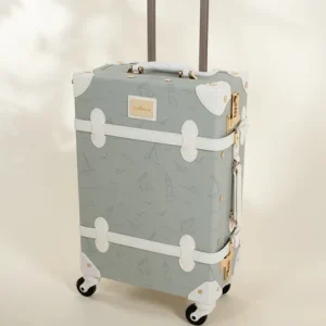 Coco Village Vegan Leather CarryOn Suitcase Ocean Tray