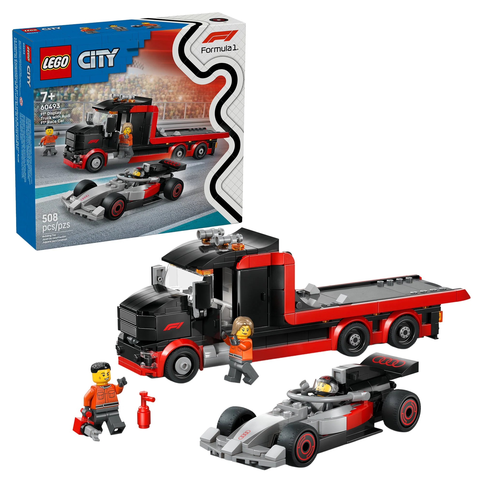 LEGO® City F1 Display Truck with Audi F1 Race Car 60493 Toy